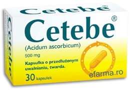 Cetebe Vitamina C cu eliberare prelungita x 60 cps