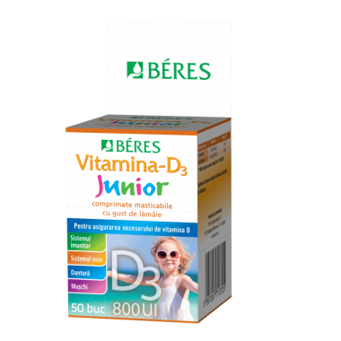 VITAMINA D3 JUNIOR 800UI 50CPR MASTICABILE