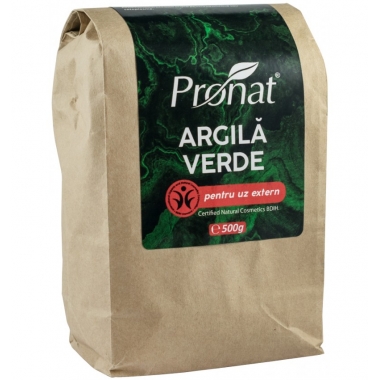 ARGILA VERDE PULBERE UZ.EXTERN 500GR PRONAT