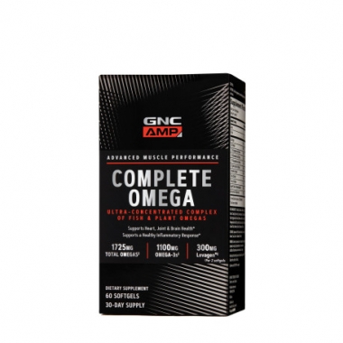 AMP OMEGA COMPLEX 60CPS GELATINOASE GNC