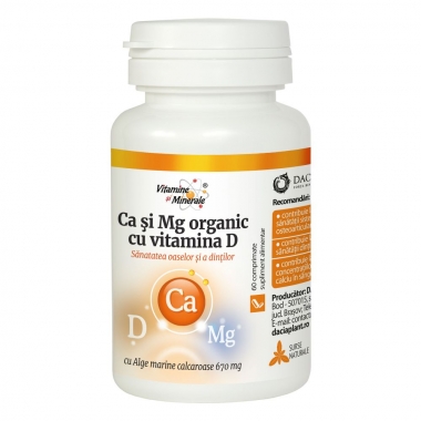 CA SI MG ORGANIC CU VITAMINA D 60CPR