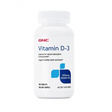 VITAMINA D-3 125MCG 5000UI 180TB GNC