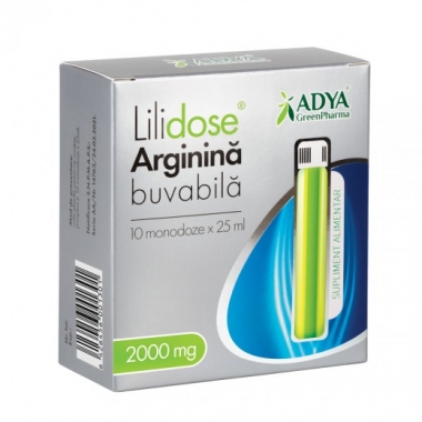 LILIDOSE ARGININA BUVABILA 2000mg,25ml*10mdz Adya Green Pharma