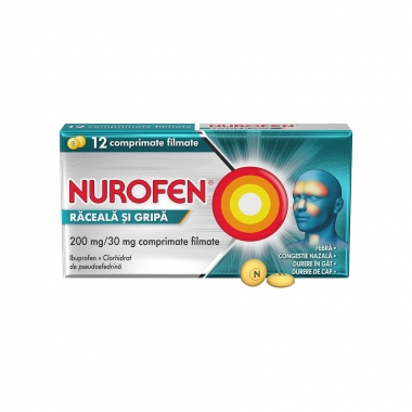 Nurofen Raceala si Gripa, 12 comprimate