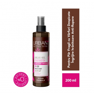 Balsam de păr fără clătire cu ulei de argan și cheratină