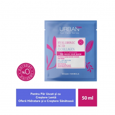 Mască pre-șamponare hidratantă cu acid hialuronic și colagen