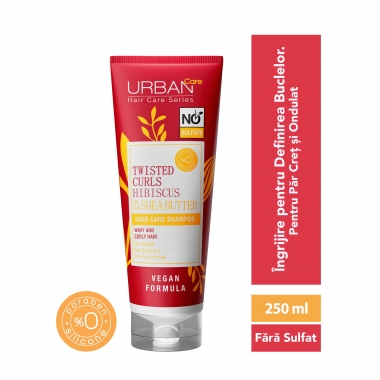 Șampon păr creț cu hibiscus și unt de shea pentru bucle definite