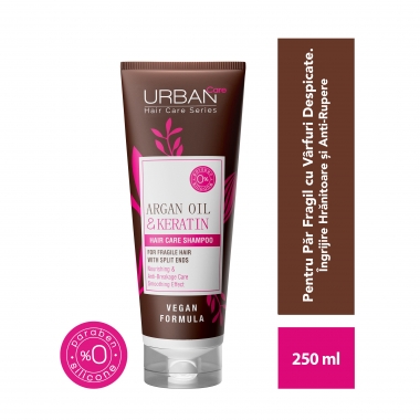 Șampon păr fragil cu ulei de argan și cheratină