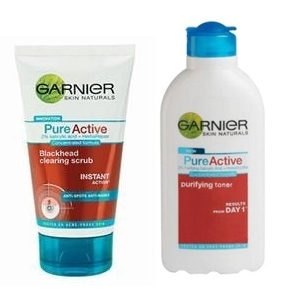 Garnier Pure Active Scrub+Lotiune tonica