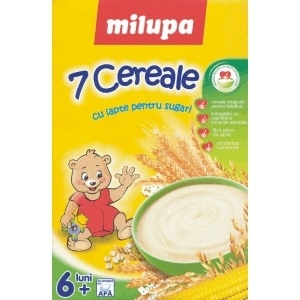 Milupa 7 cereale cu lapte x 250 g,Nutricia