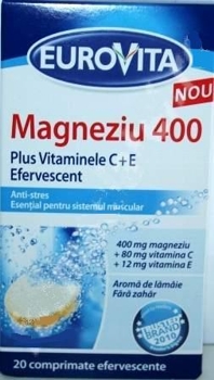 Eurovita Magneziu 400 Plus Vitaminele C+E